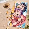 Cute Chibi Anime K-pop Girls Printed Beach Towel Bath Blanket Portable Decor Gift For Fans Kids Girls Pool Picnic Summer Travel