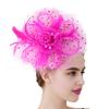 Retro Style Headdress Flowers Feathers Beads Decor Party Hair Hoop Dual-Purpose Hair Clip Band Hair Decoration