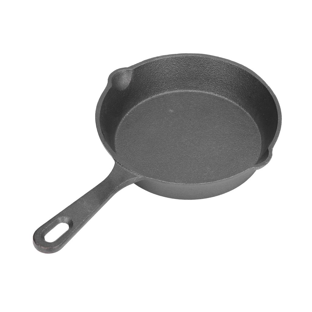 14CM Diameter Cast Iron Mini Frying Pan Flat Bottomed Non Stick Frying Pan for Household Kitchen