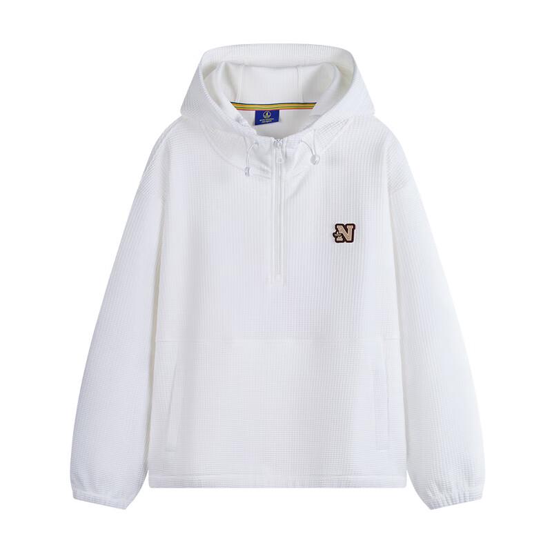 NVG·YOUNG Men's Waffle Half-Zip Hooded Sweatshirt