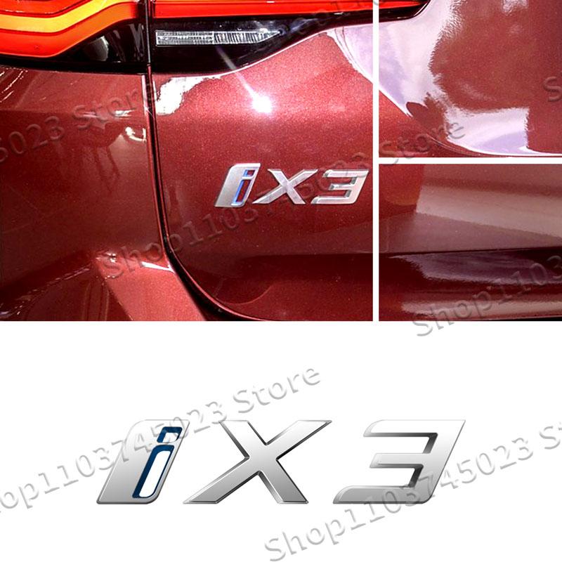 1Pcs Car Styling ABS Plastic Emblem Decor For BMW I3 I4 I7 IX IX3 IX4 IX7 Logo Rear Tail Bumper Trunk Sticker Auto Accessories AT8