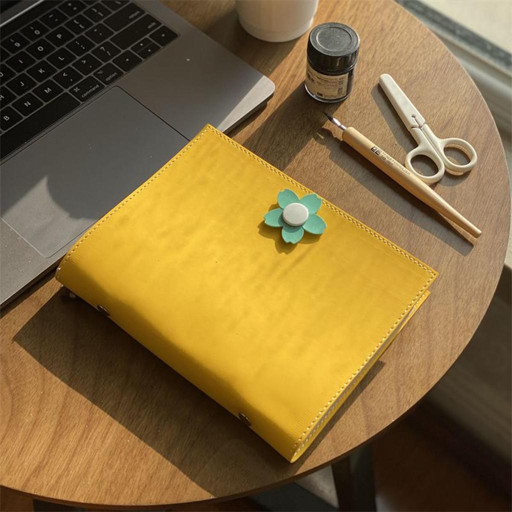 A5 travel diary, girls' leather notebook, student notebook, memo, 90 sheets, 180 pages, replaceable inner pages
