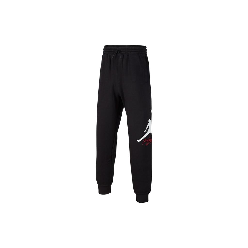 Jordan Knitted Sweatpants MJ BASELINE Lace Up Side Print Fleece Lined Casual Black Kids' FZ6362-010