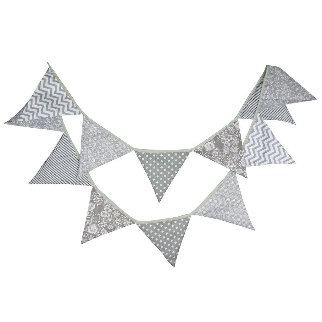Black White Party Triangle Banner For Nursery Photos And Celebration Settings