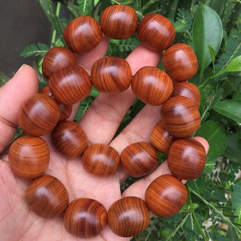 Thuja Aged Material Jujube 1.2x1.8x2.0 High Oil Density Milky Fragrance Buddha Beads Bracelet