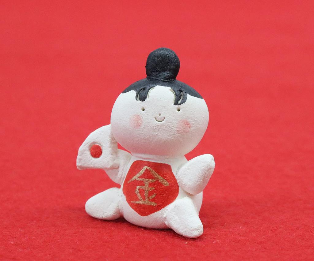 Day Made In Ceramic Mini Compact Kabuto and Genki Do Made In Japan [Craftsman House] Boys' Doll, Japan, Palm-Sized Doll, (Children's Day),