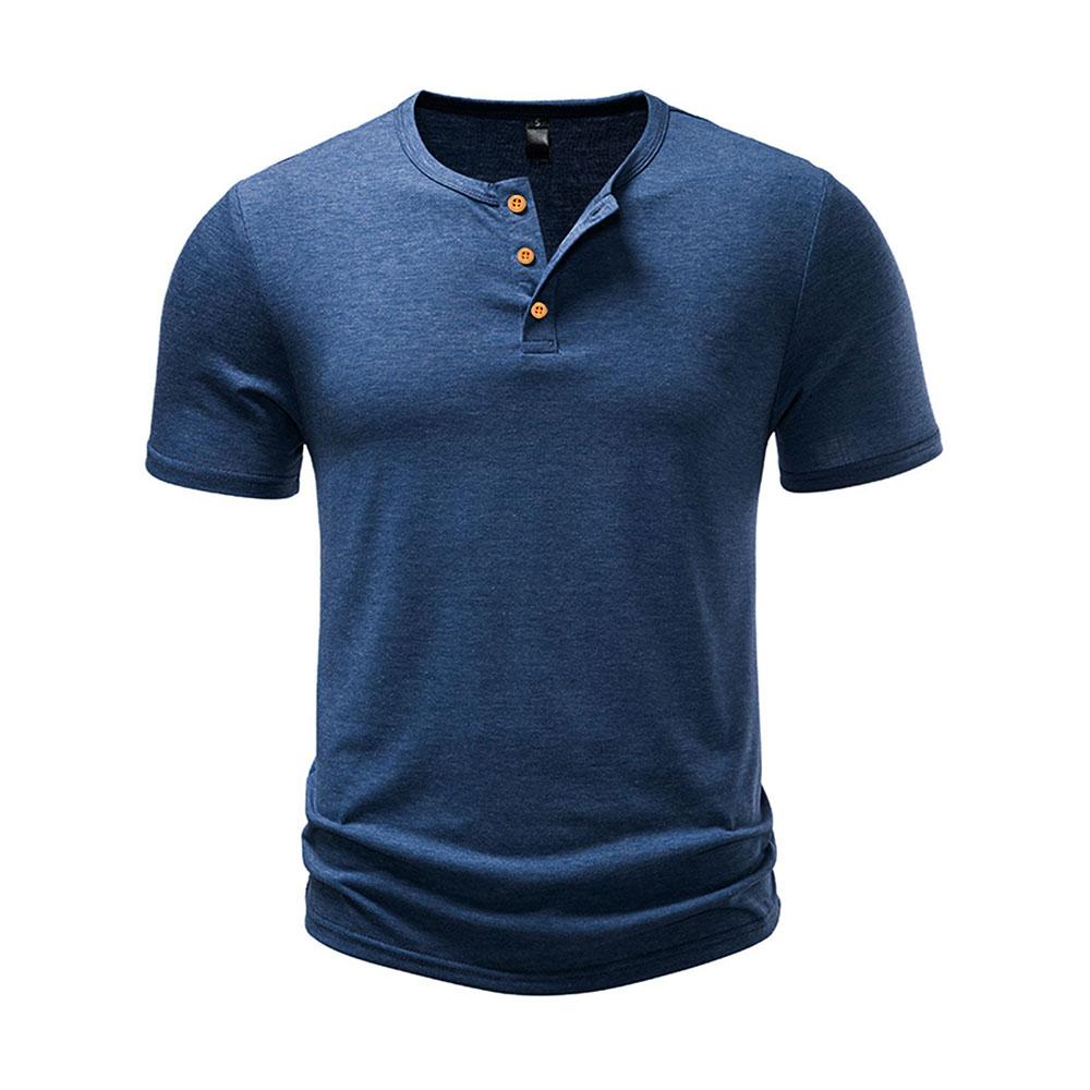 Men's Cotton T-shirt Summer Breathable Solid Color Slim Fit Cozy Short Sleeve Tees Casual Simple Style Soft Fabric Clothing