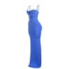 European & American Rhinestone Bodycon Spaghetti Strap Slit Dress for Nightclubs