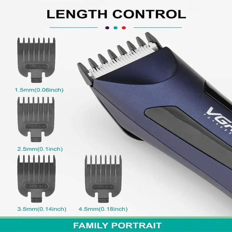 Portable Universal Electric Hair Trimmer Full Body Washable Hair Clipper LCD Digital Display Electric Hair Clippers for Men's Beauty Safe To The Skin