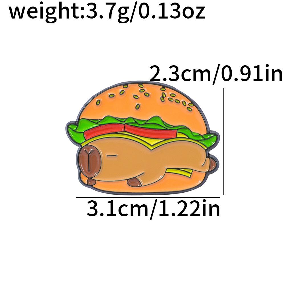 Fun creative personality kapibara metal badge physical shape small capybara alloy brooch