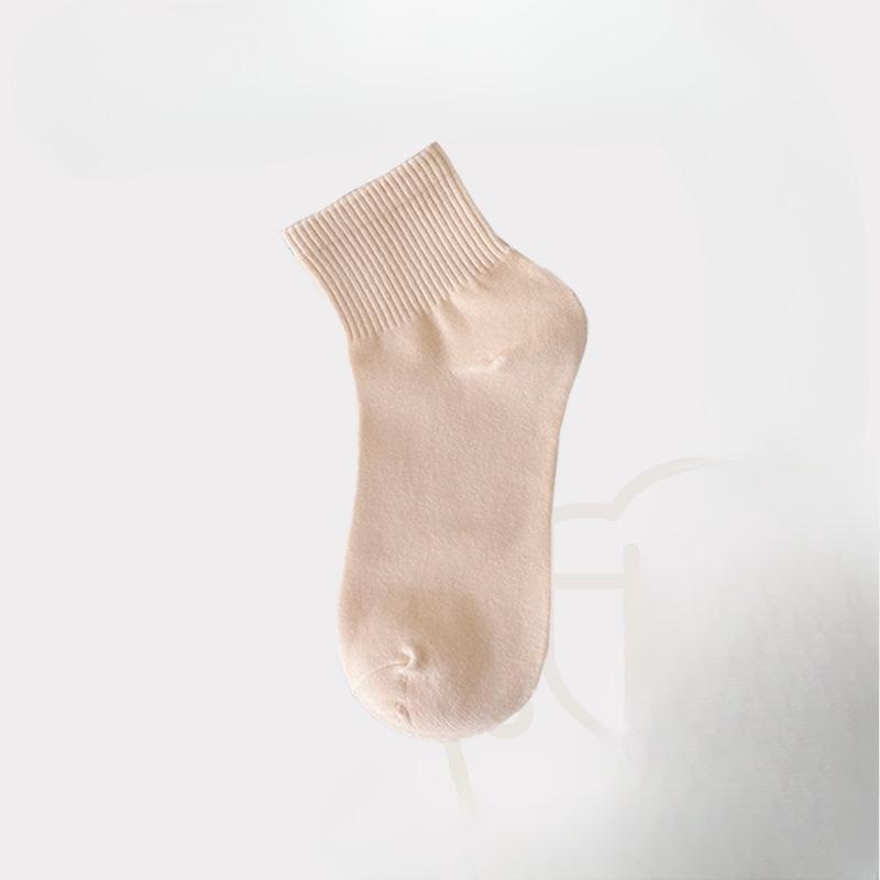 All-cotton Short Socks, Solid-color Socks, Pure Cotton Short Socks for Women, Student Sports and Casual Trendy Socks, Candy-colored Boat Socks