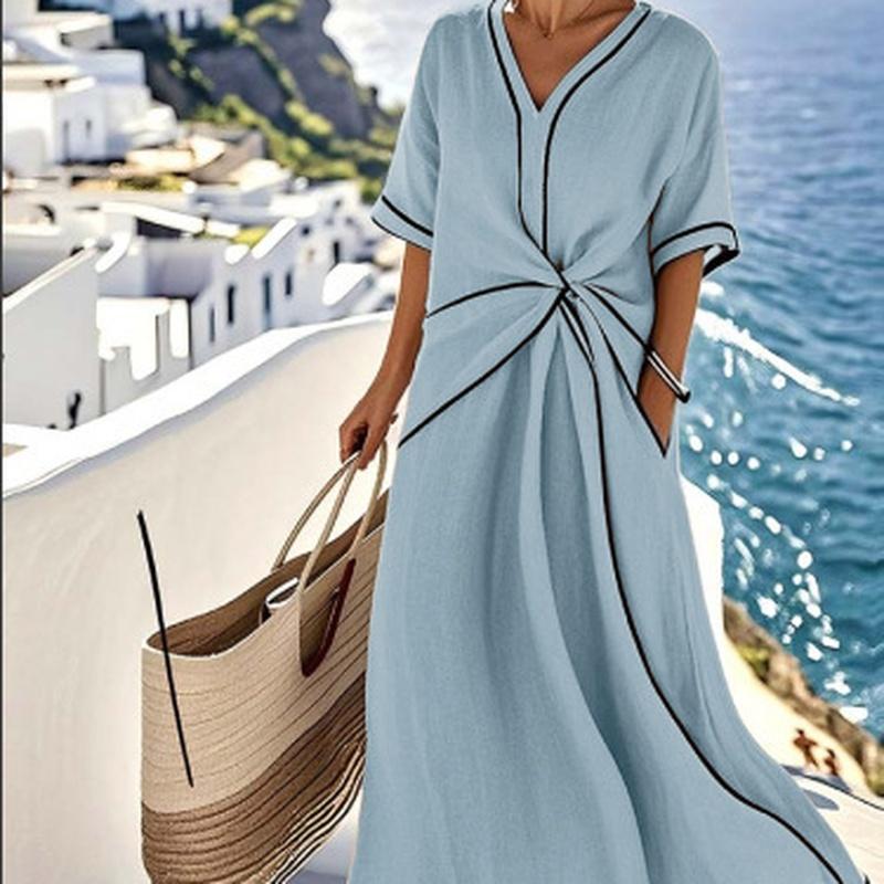European Style Summer Elegant Maxi Dress Commuting