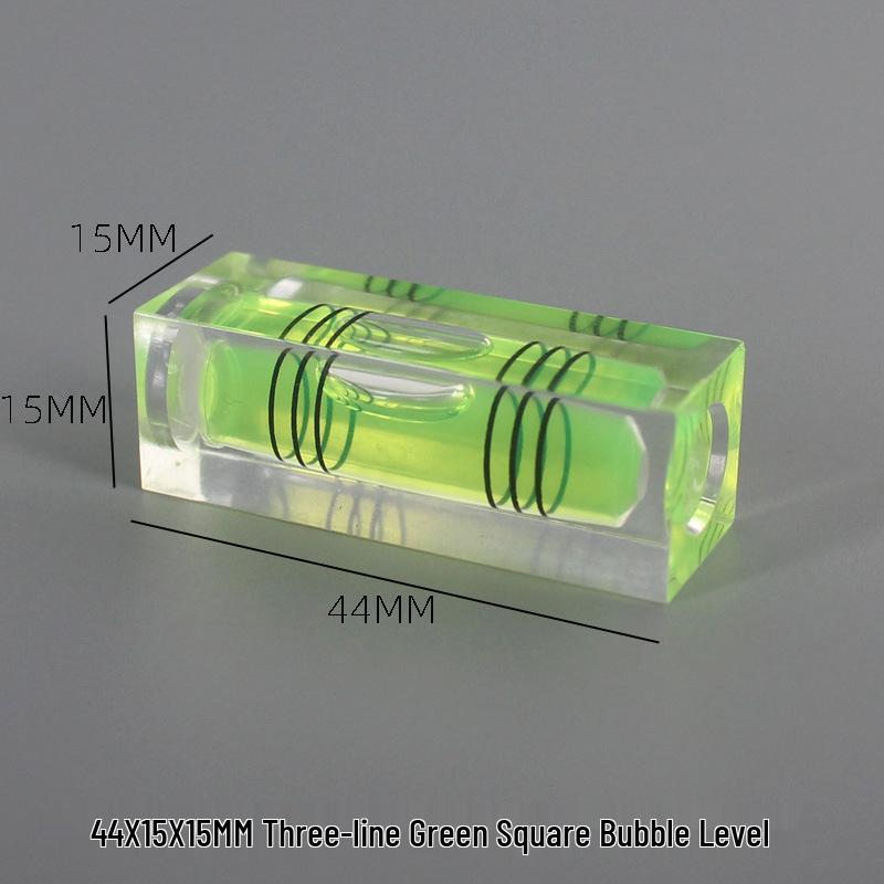 Magnetic Level Keychain with Bubble Ruler and Bead Accents