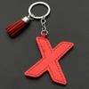 26 Initial English Letter Pu Leather Tassel Pendant Key Chain Bag Charm Women Birthday Gift