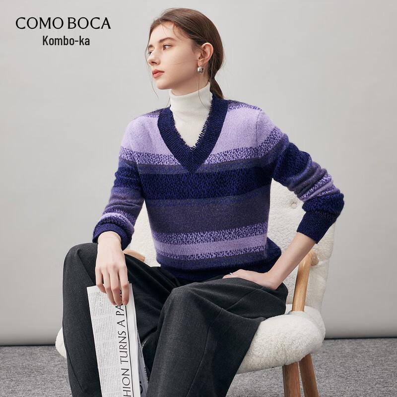 Komong Boca Women s 2025 AW 100% Cashmere V-Neck Sweater M