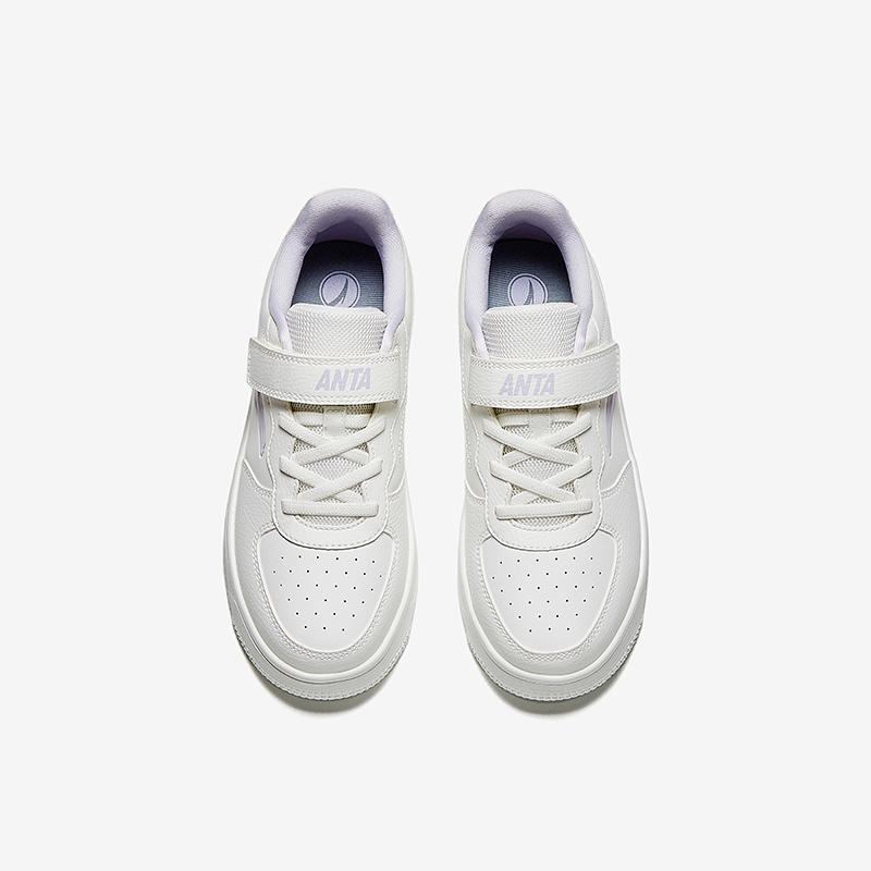 Anta Fashionable Comfortable White Sneakers Non-Slip Wear-Resistant Lightweight Shock Absorption Low-Top Kids Skate Shoes Kids sneaker A22448088-2