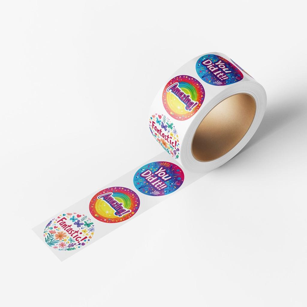 500 Pcs Round Reward Stickers Encouragement Positive Motivational Kids Classroom Teacher Preschool School Supplies