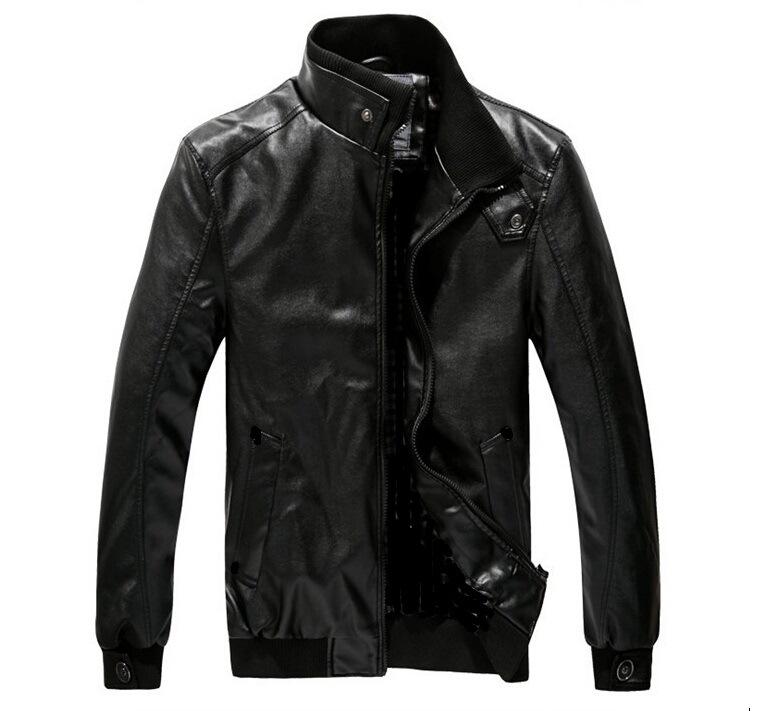 Men's leather jacket, men's clothing, slim fit, locomotive model, men's jacket long-term spot