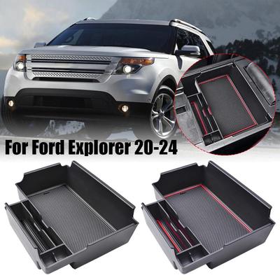 Para FORD Explorer 2020-2024 Bandeja do console central do carro Apoio de braço Armazenamento e arranjo de caixas de armazenamento Acessórios decorativos
