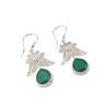 Green Onyx Gemstone 925 Sterling Silver Handmade Jewelry Dangle Earrings 1.84" May Birthmonth Jewelry For Women CE-23-15