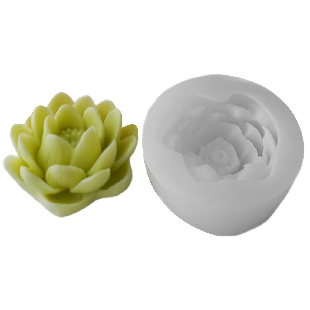 Statue Moulds Crafts Mold Silicone Candle Mold Lotusflower Shape Handmade Craft Mold Silicone Ornament Molds for Statue