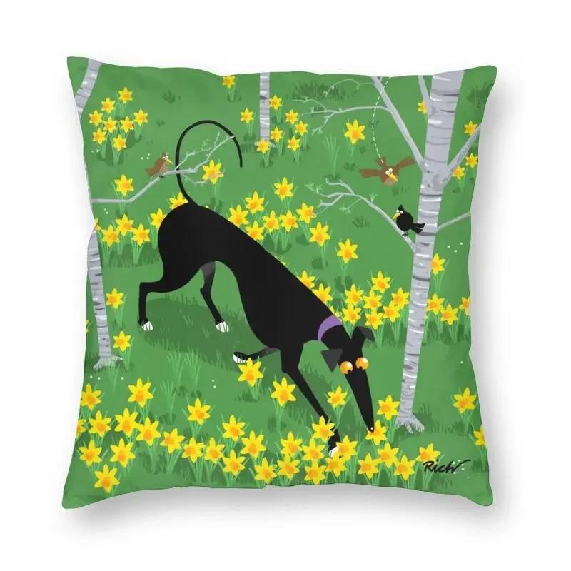Greyhound Bedroom Sofa Cushion Cover Home Decor Pet Dog Living Room Lovers   Pillowcase