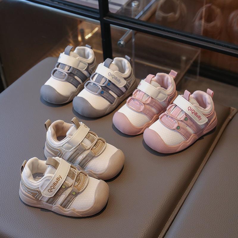 Baby Toddler Shoes Men's Spring and Autumn Baby Shoes Soft Sole Non-slip 0 1-3 Year Old Girl Shoes Do Not Fall Off Breathable Single Shoes