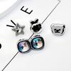 Elegant Matte Silver Teddy Bear Heart Strawberry Jewelry Hair Accessories with Handmade Details
