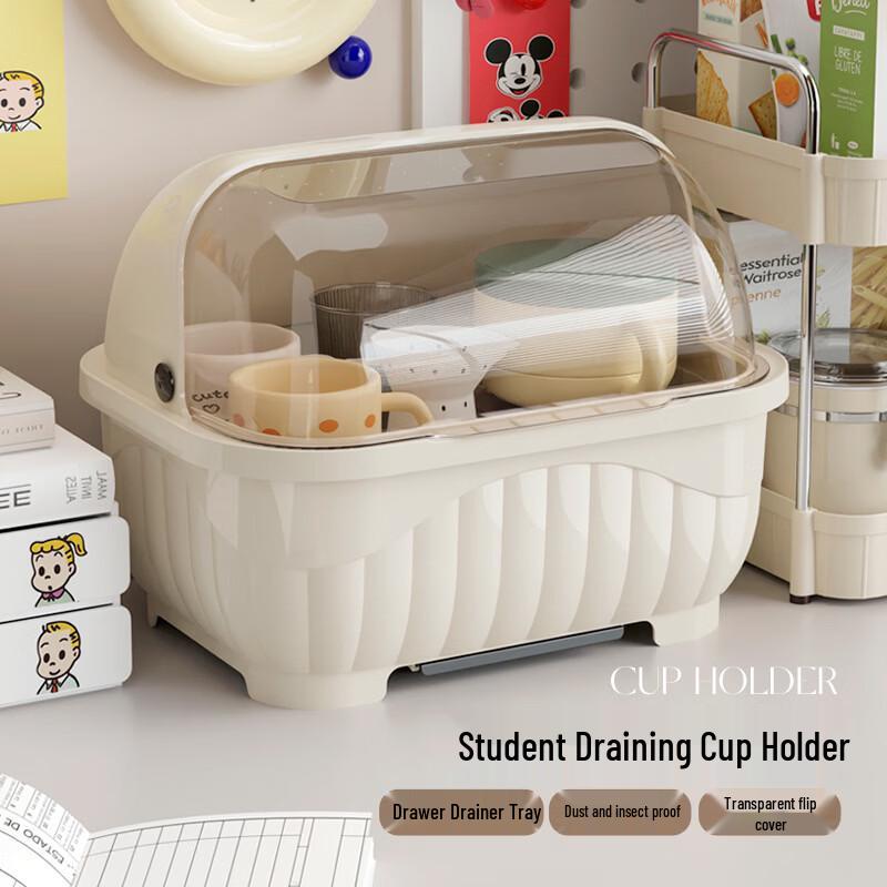 Kitchen Countertop Dustproof Dish & Chopstick Drying Rack