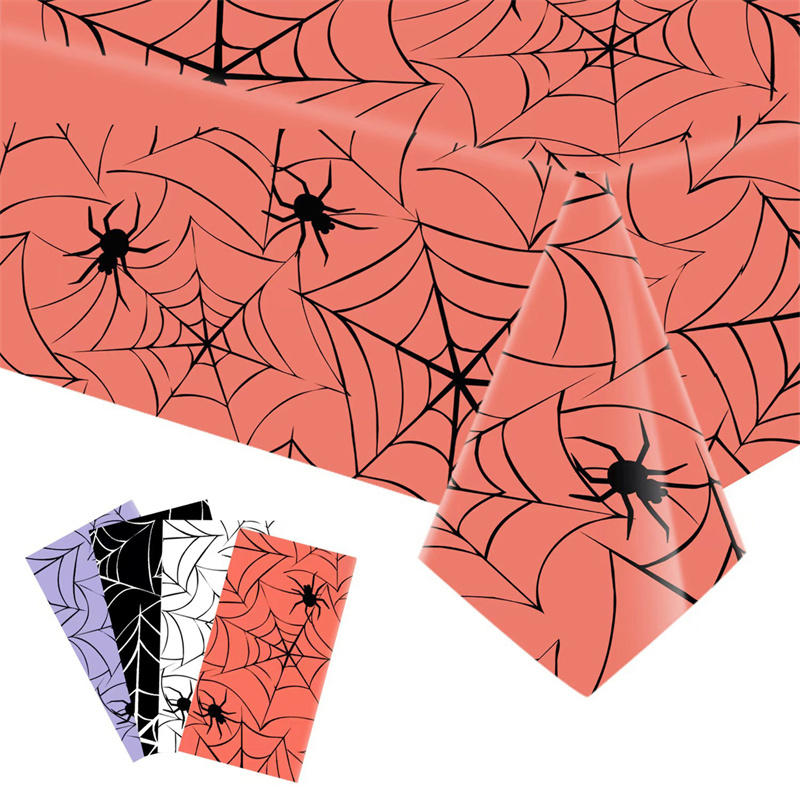 Halloween Bloody Tablecloths Spider Net Cover Bloody Table Cover Bloody Handprints Tablecloths Rectangle Scary Cover
