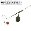 2x Carp Fishing Leader Line 100cm/45lb QC Hybrid Clip Leadcore Leader Camo Green/Brown Carp Fishing Hair Rigs Terminal Tackle Accessories