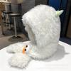 Cartoon Funny Thermal Ear Protection Hat Children Cute Horn Pullover Plush Hat Winter Fashion Versatile Cold Hat