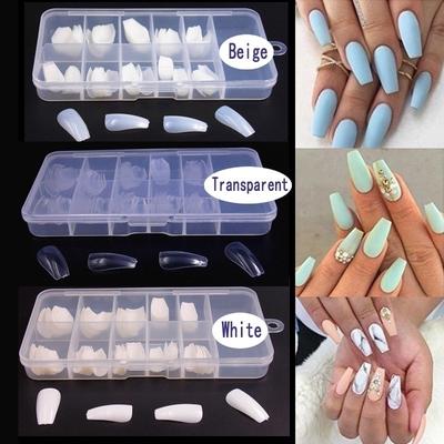 100pcs DIY Ballerina Nails Tips Artificial False Fake Nails Coffin Nails Tips Nail Art Tool