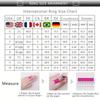 4pcs Glamorous Personalized Cubic Zirconia Multi-Layer Adjustable Copper Alloy Colorful Rings
