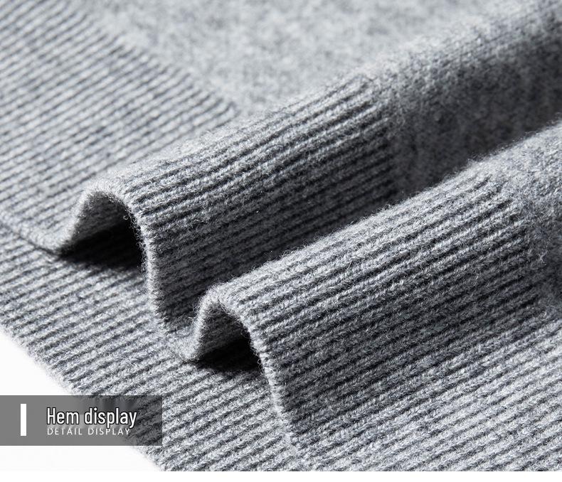 Einfarbige V-Ausschnitt Strickweste für Herren für mittlere und ältere Menschen