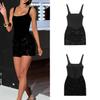 European & American Style Sequin Hip-hugging Waist-cinching Lace-up Short Skirt for Women