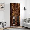 Vidaxl Smoked Oak Display Cabinet 69.5X34X180 Cm Wood-Based Material