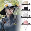 Fisherman Hat, Outdoor Sun Hat with Dual Power Solar USB Rechargeable Fan, Wide Brim Sun Protection Hat for Fishing Camping Hiking Gardening