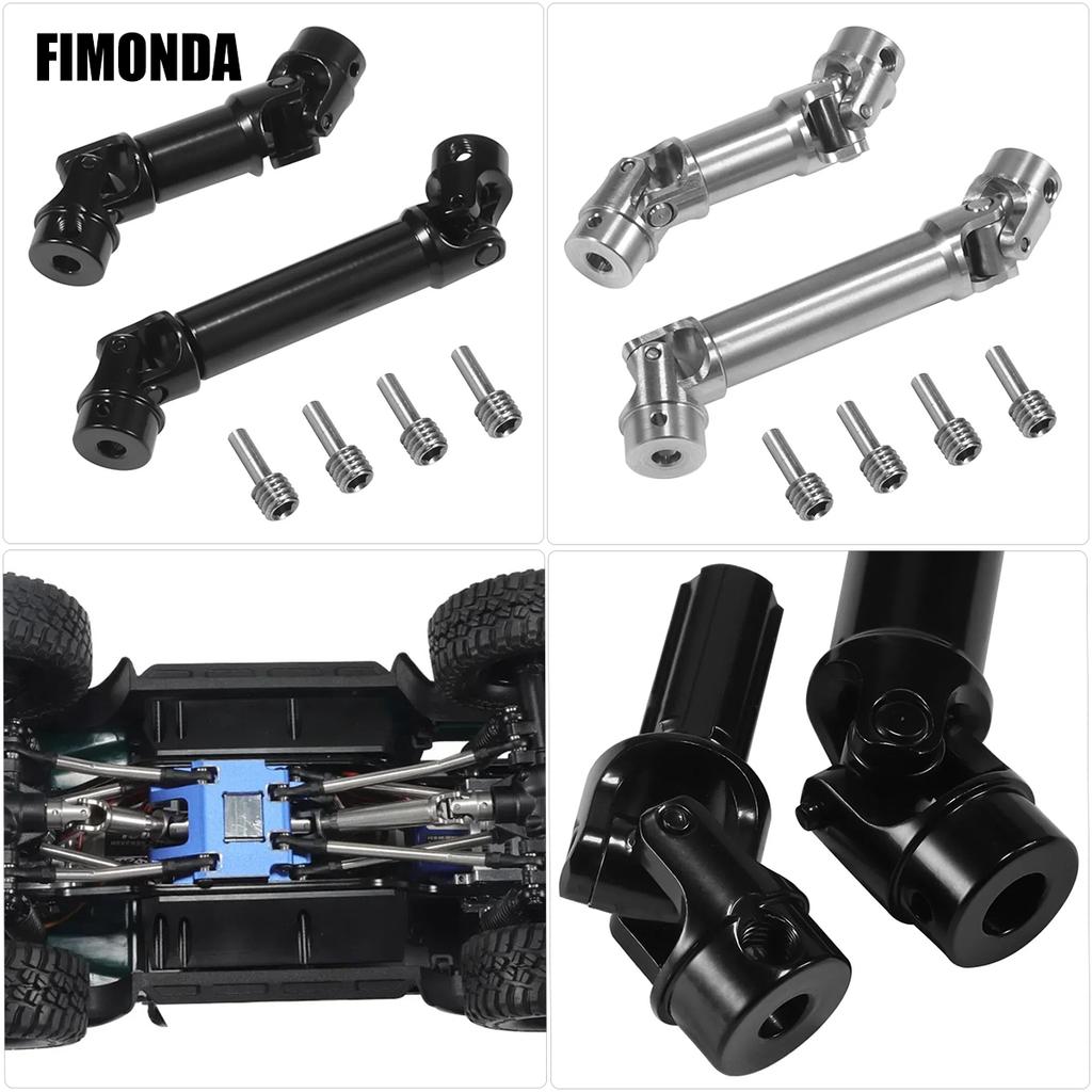 2pcs Stainless Steel Internal Spline Drive Shaft 39-45mm 54.5mm-62mm for 1/18 RC Crawler Car TRX4M Upgrade Parts