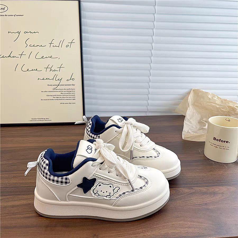 Retro star super fire board shoes women's autumn new ins versatile student casual bread shoes