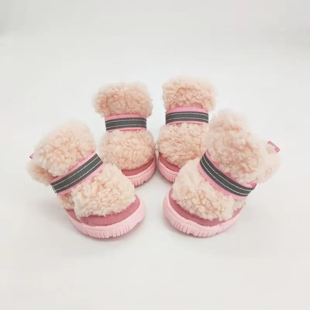 4 st Anti-repa Husdjursskor Starkt Grepp Snöskor Mode Hundskor Liten Hund