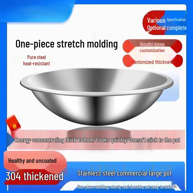 Zhilishi Commercial 304 Stainless Steel Large Cooking Pot