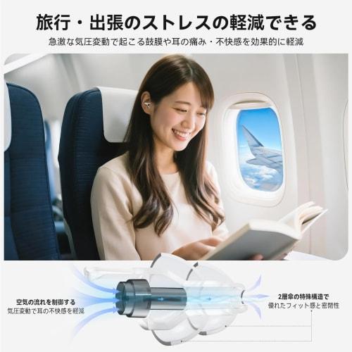 Quietide Airplane Earplugs, Pressure Adjustment, Hearing Loss Prevention, Earplugs for Airplanes, Trains, Sleeping, Work, Washable, Reusable, Carrying