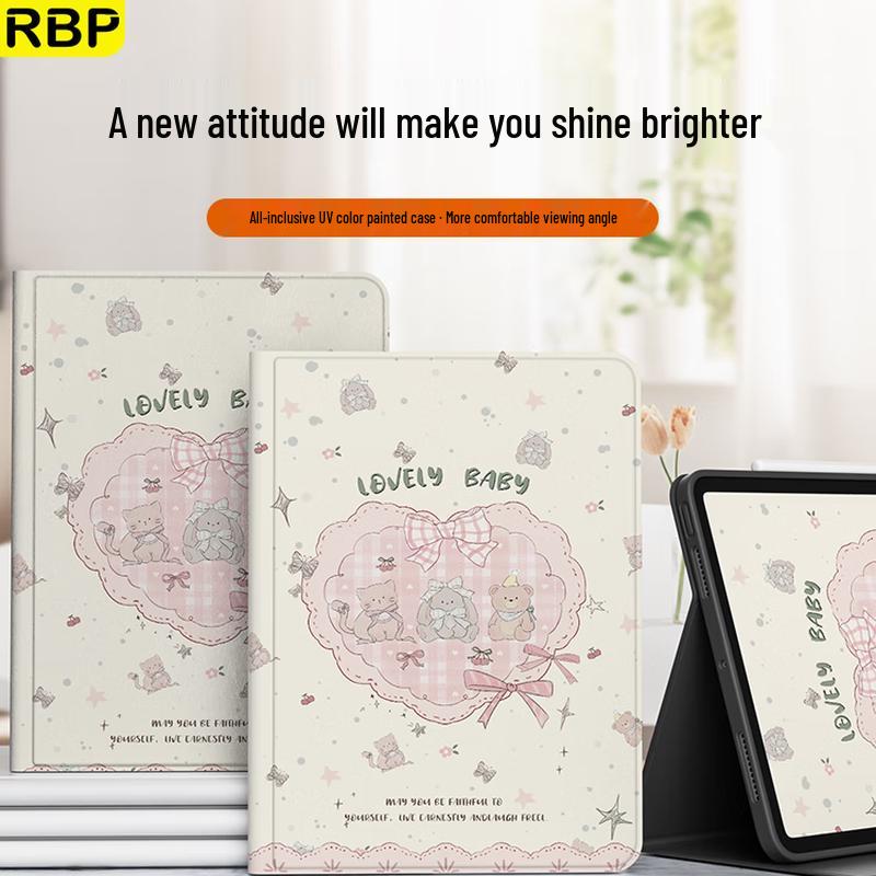Cute Animal Print Full-Protection iPad Case with Stand