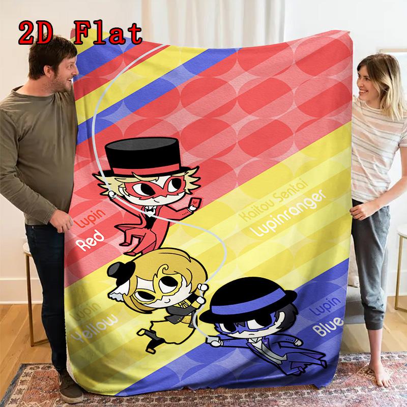 Lupin the Third 2D Flat Pattern Flannel Blanket High Quality All Seasons Warmth and Comfort Perfect for Christmas Gifts.PMT0914428