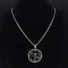 Demon Seal Stainless Steel Necklace Chain Silver Color Satan VUAL Necklaces Pendants Women/Men Jewelry gargantilha N7017S03