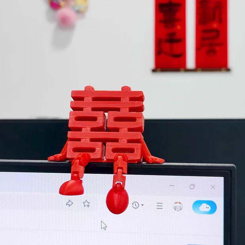 Chinese New Year Decorations 2026 Office Desk Accessories 3D Printed Fu Character Ornament Table Decorations Lunar New Year