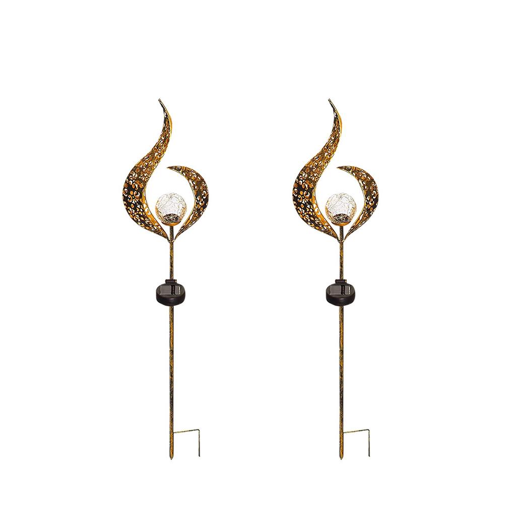 Outdoor Solar Hollow Flame Decorative Light Garden  Light