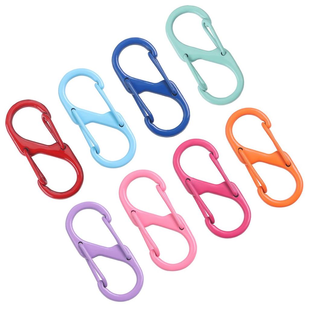 4-50Pcs Alloy+Iron Spray Paint Double S Buckle Clasps For Key Bag Accessories