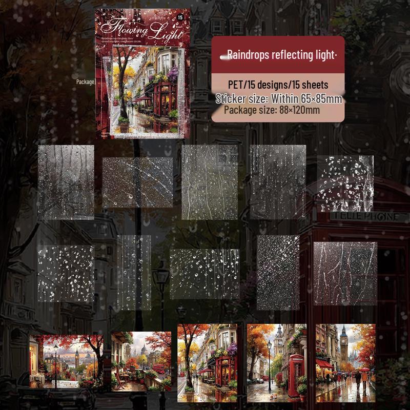 Yi Niao Flowing Light Series: PET Sticker Pack - Nature Scenery & Decor (6 Designs)